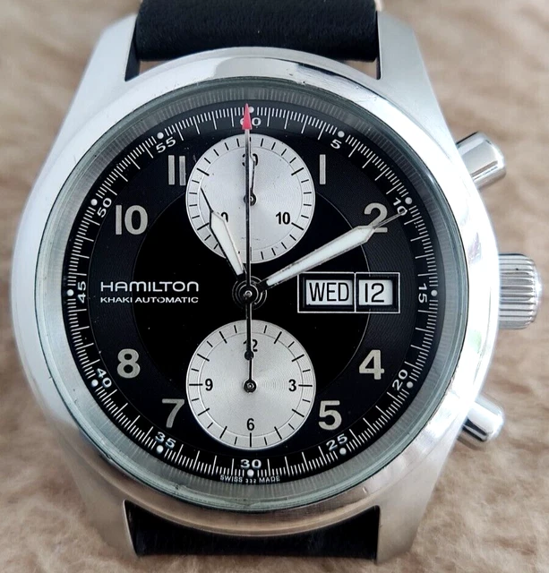HAMILTON KHAKI FIELD CHRONOGRAPH AUTOMATIC REF H715660 St. Steel 42mm MENS Watch 499.00 PicClick